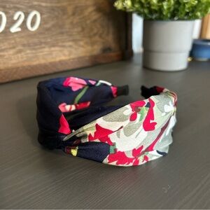 Women’s silky floral tie-knot headband